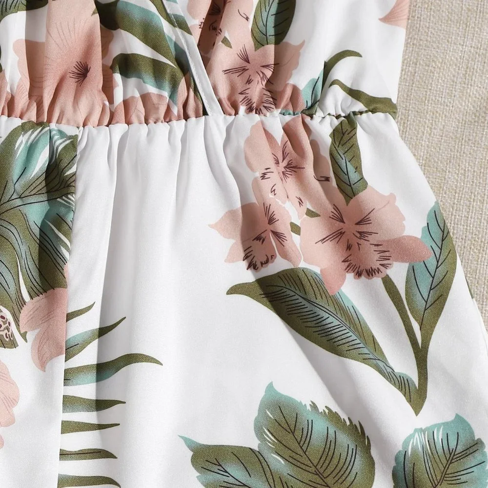 New Surplice Neck Floral Cami Romper - Picture 3 of 5